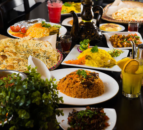 Middle Eastern dishes at Sky Safran